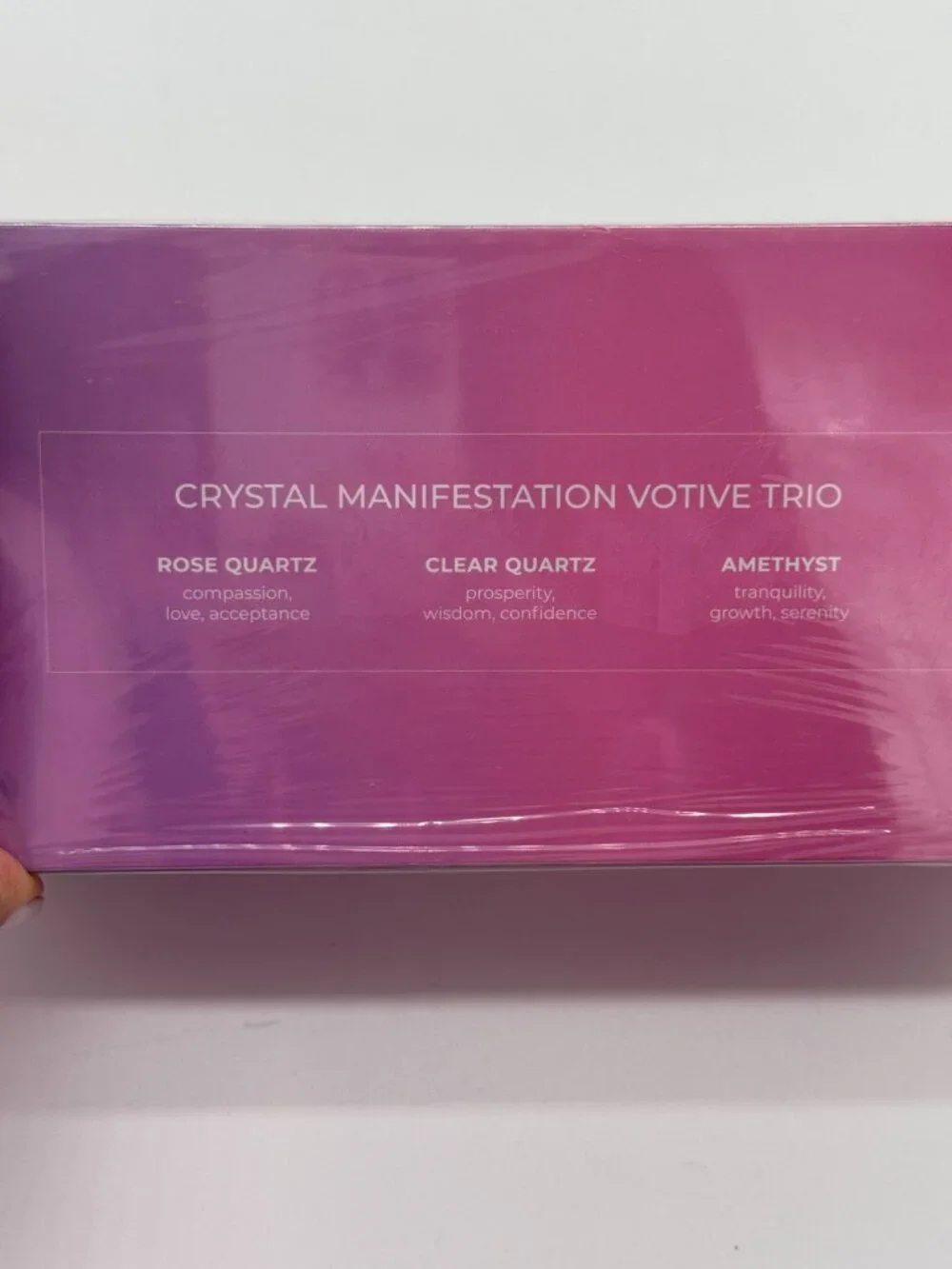 Jill & Ally Carpe Diem - Crystal Candle Votive Trio GIFT BOX NIB